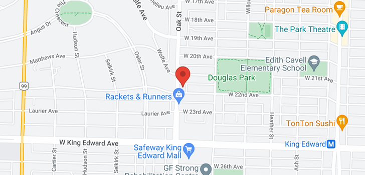 map of 104 997 W 22ND AVENUE